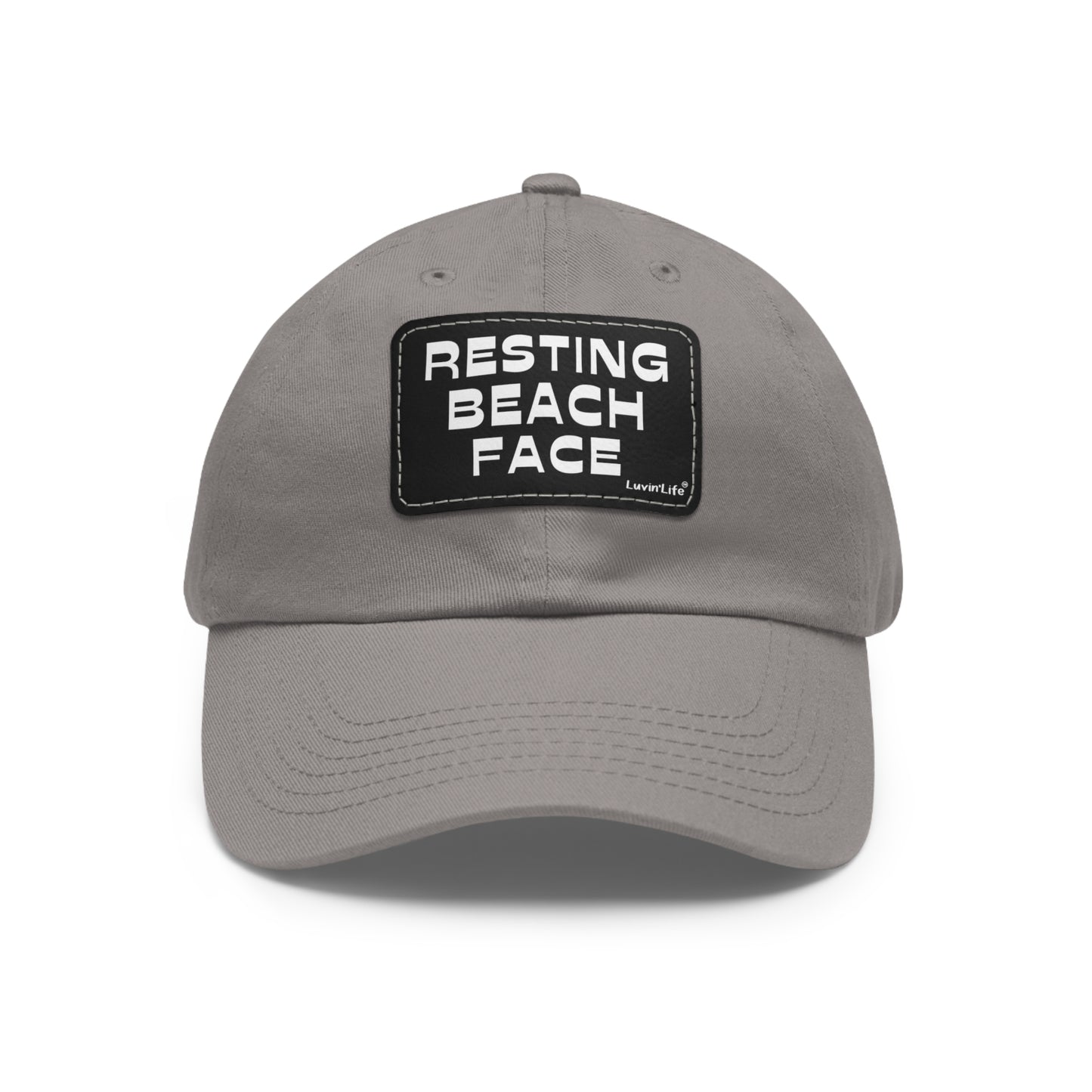 RESTING BEACH FACE - Hat with Leather Patch