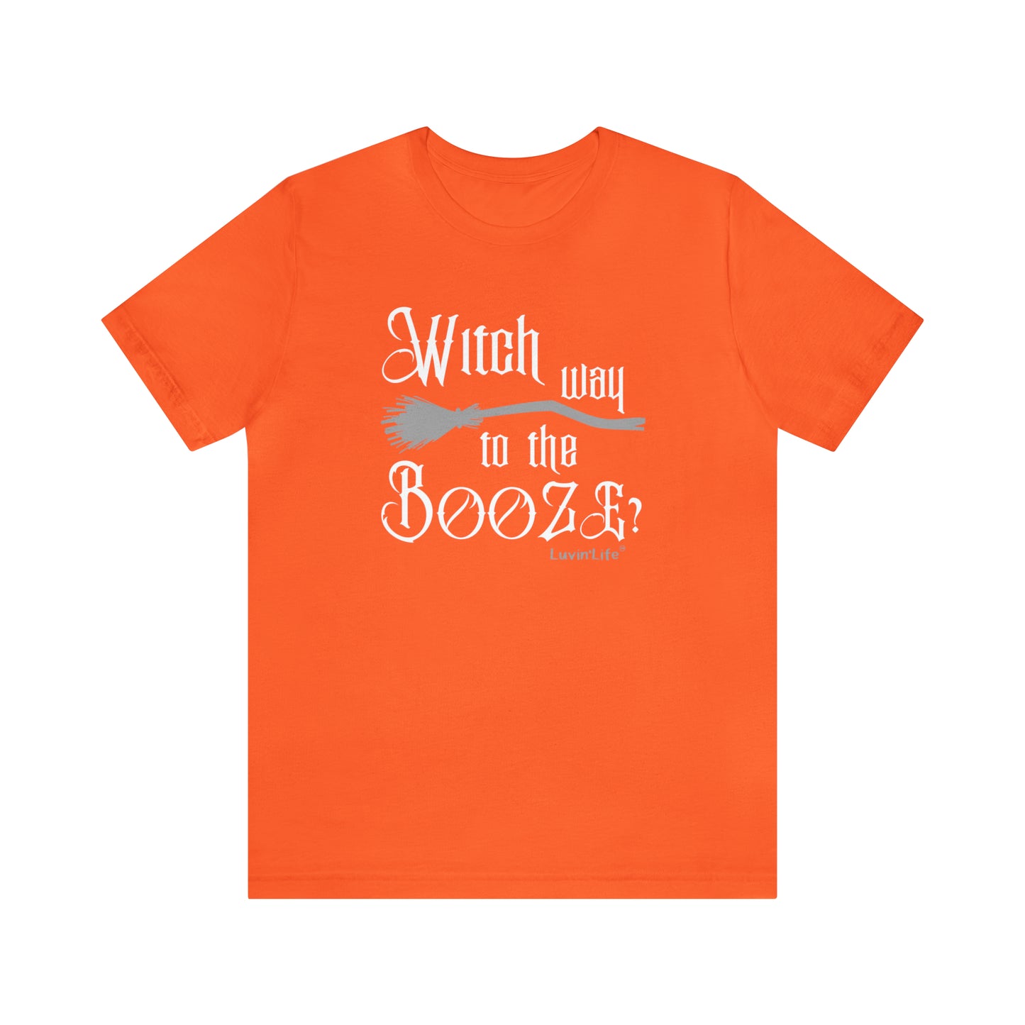 WITCH WAY TO THE BOOZE - Bella+Canvas Unisex Jersey Short Sleeve Tee (+3XL)