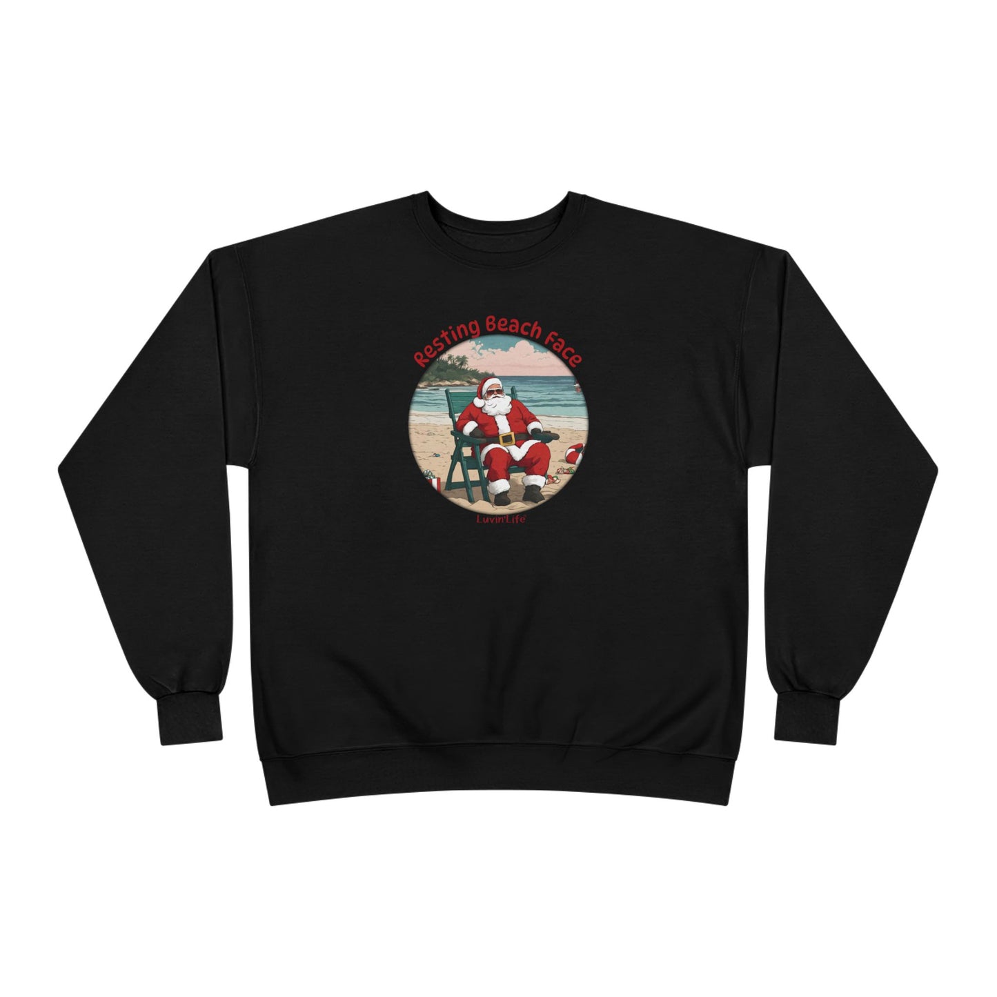 RESTING BEACH FACE - SANTA -Unisex Crewneck Sweatshirt (+4XL)