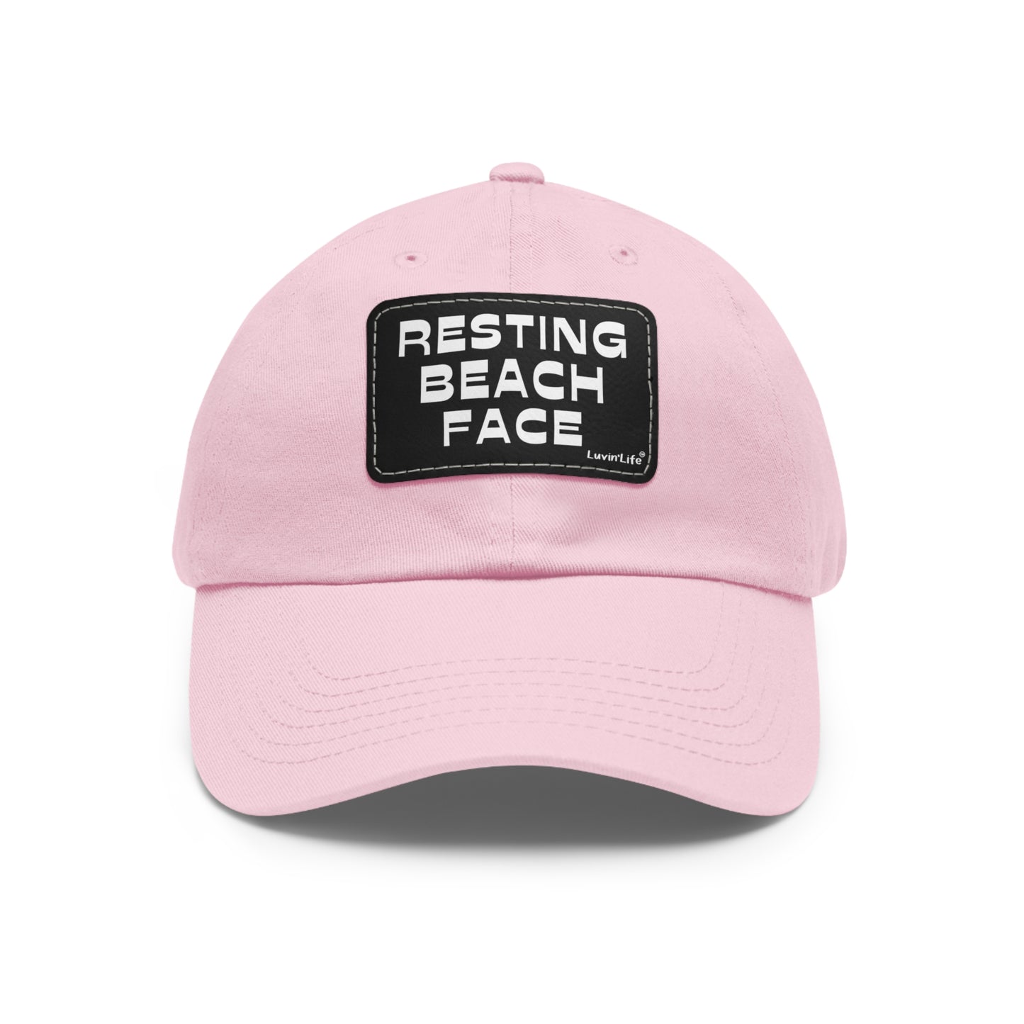 RESTING BEACH FACE - Hat with Leather Patch