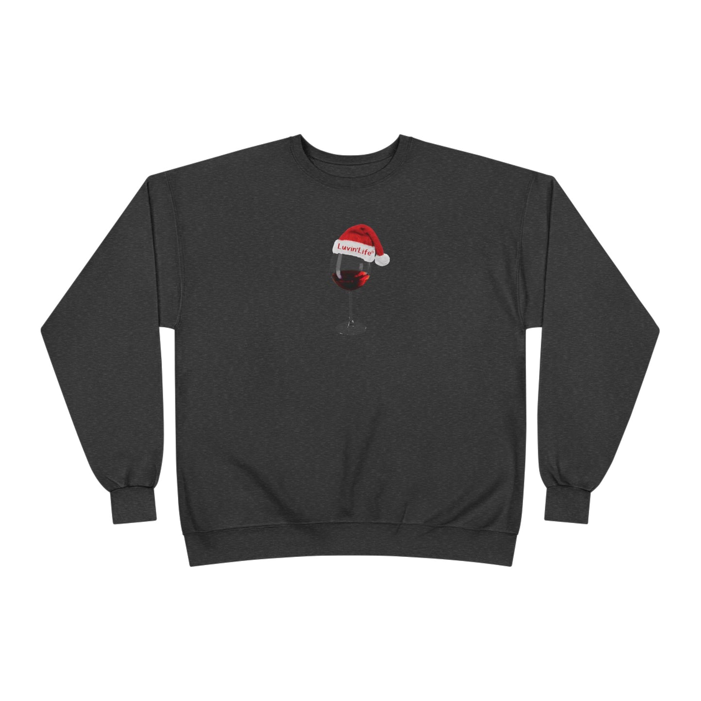 RED WINE SANTA HAT - Unisex Crewneck Sweatshirt (+4XL)