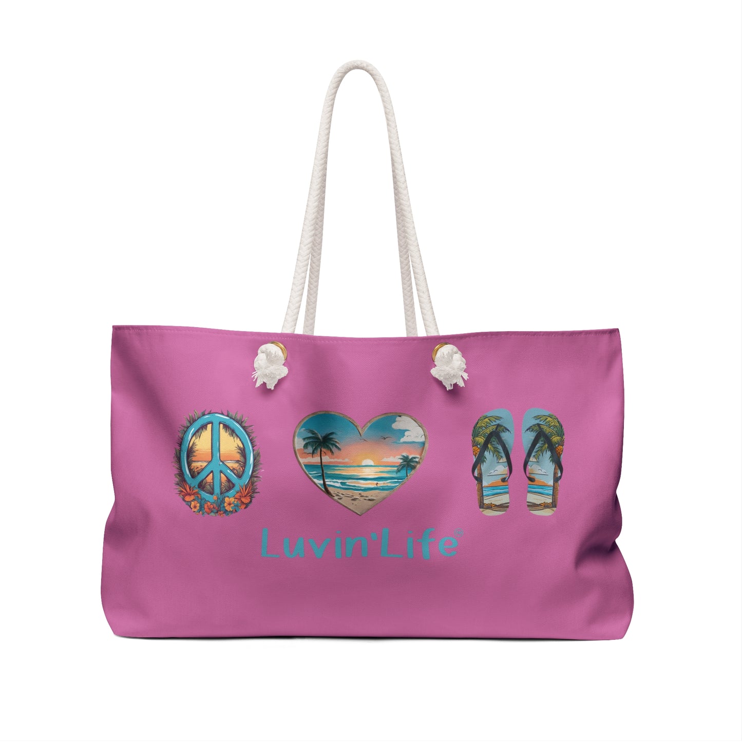 PEACE LOVE FLIP FLOPS - Weekender Bag