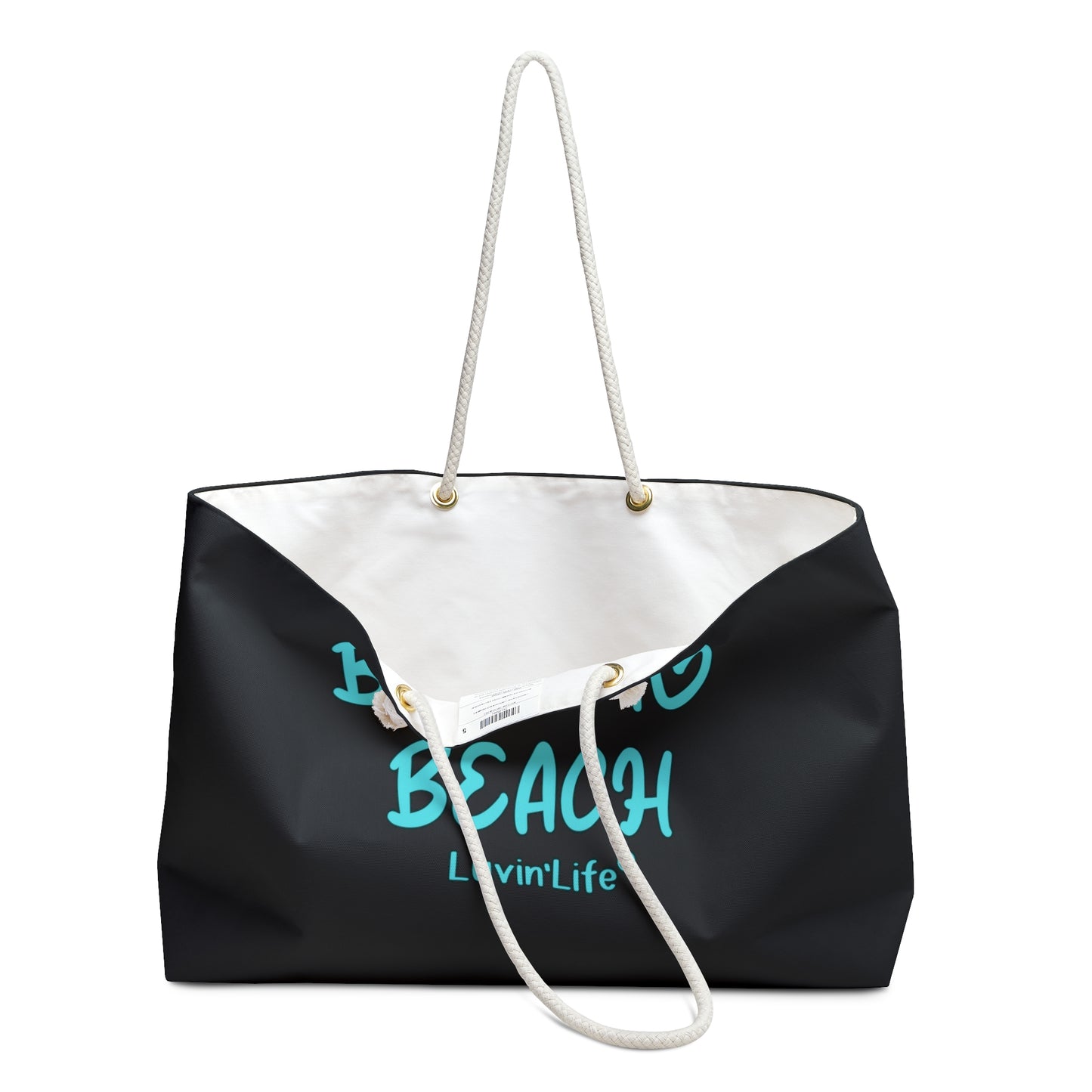 BORN TO BEACH - Weekender Bag (black/teal)