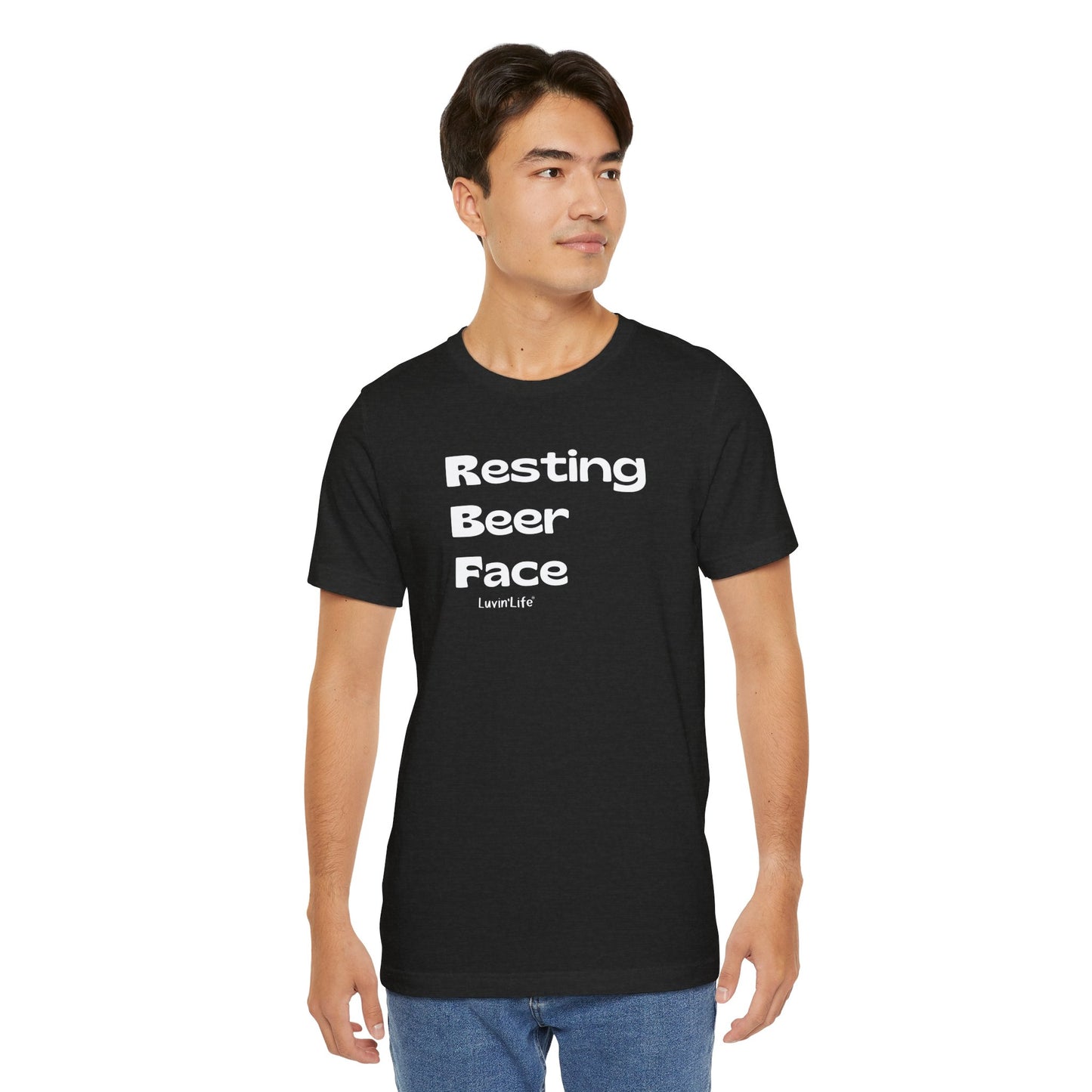 RESTING BEER FACE - Bella+Canvas Unisex Jersey Short Sleeve Tee (+5xl)