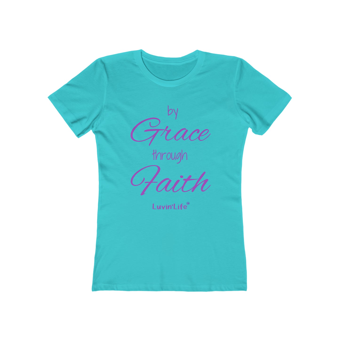 BY GRACE THROUGH FAITH - Women's - Next Level - The Boyfriend Tee