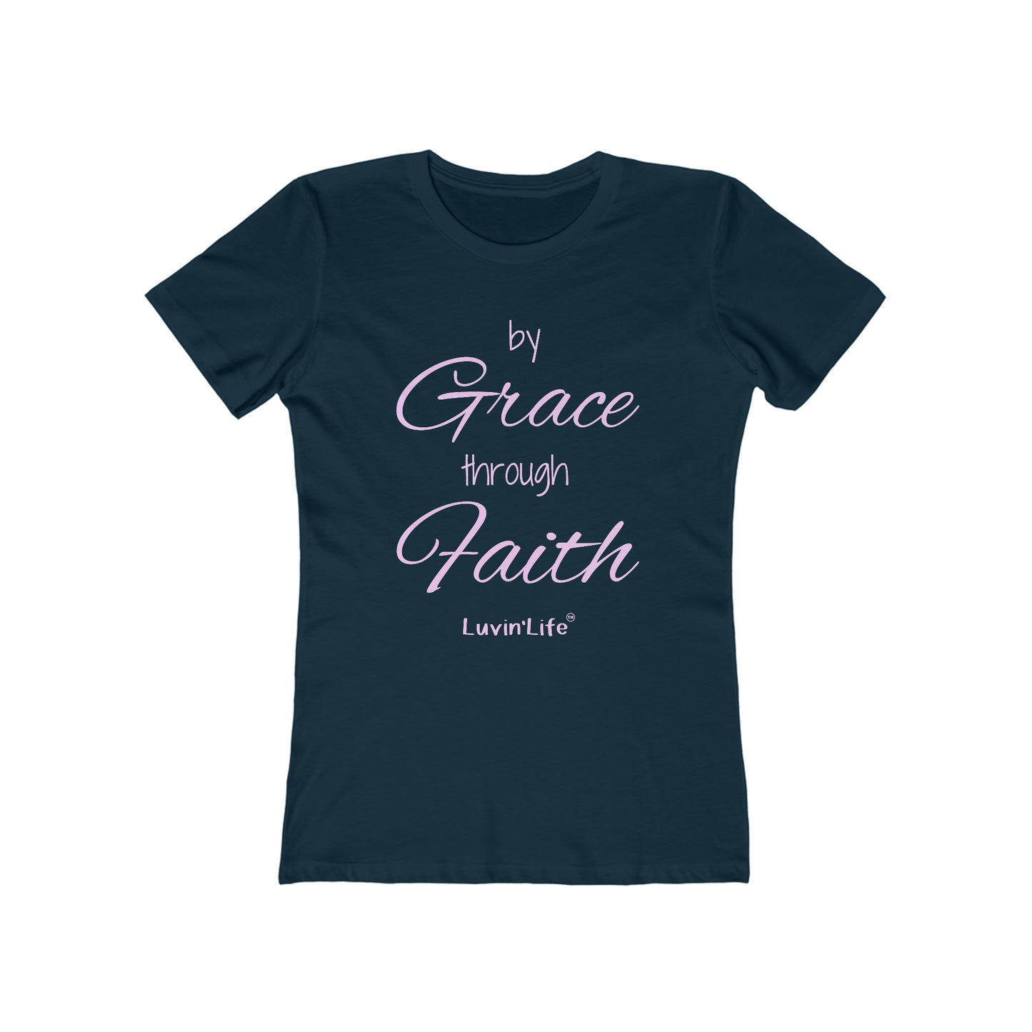 BY GRACE THROUGH FAITH - Women's - Next Level - The Boyfriend Tee