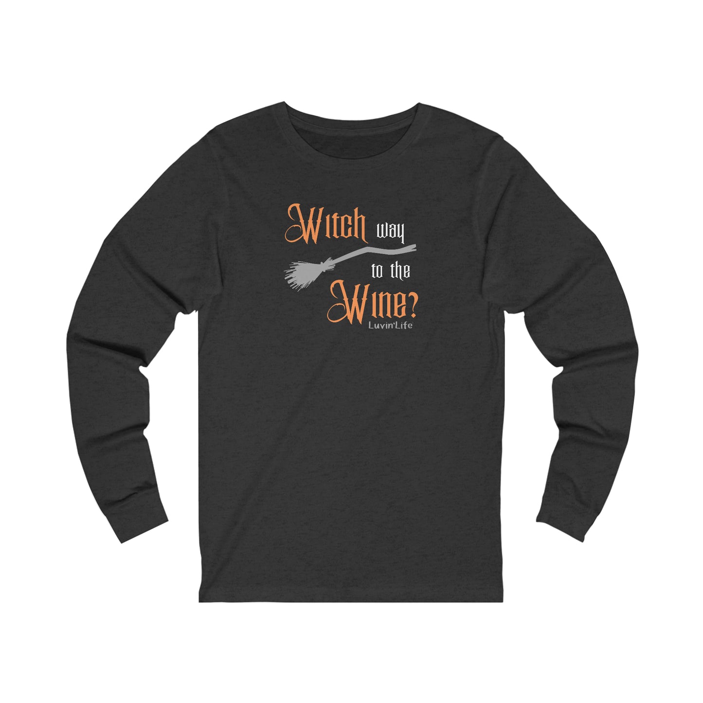 WITCH WAY TO THE WINE - Bella+Canvas Unisex Jersey Long Sleeve Tee