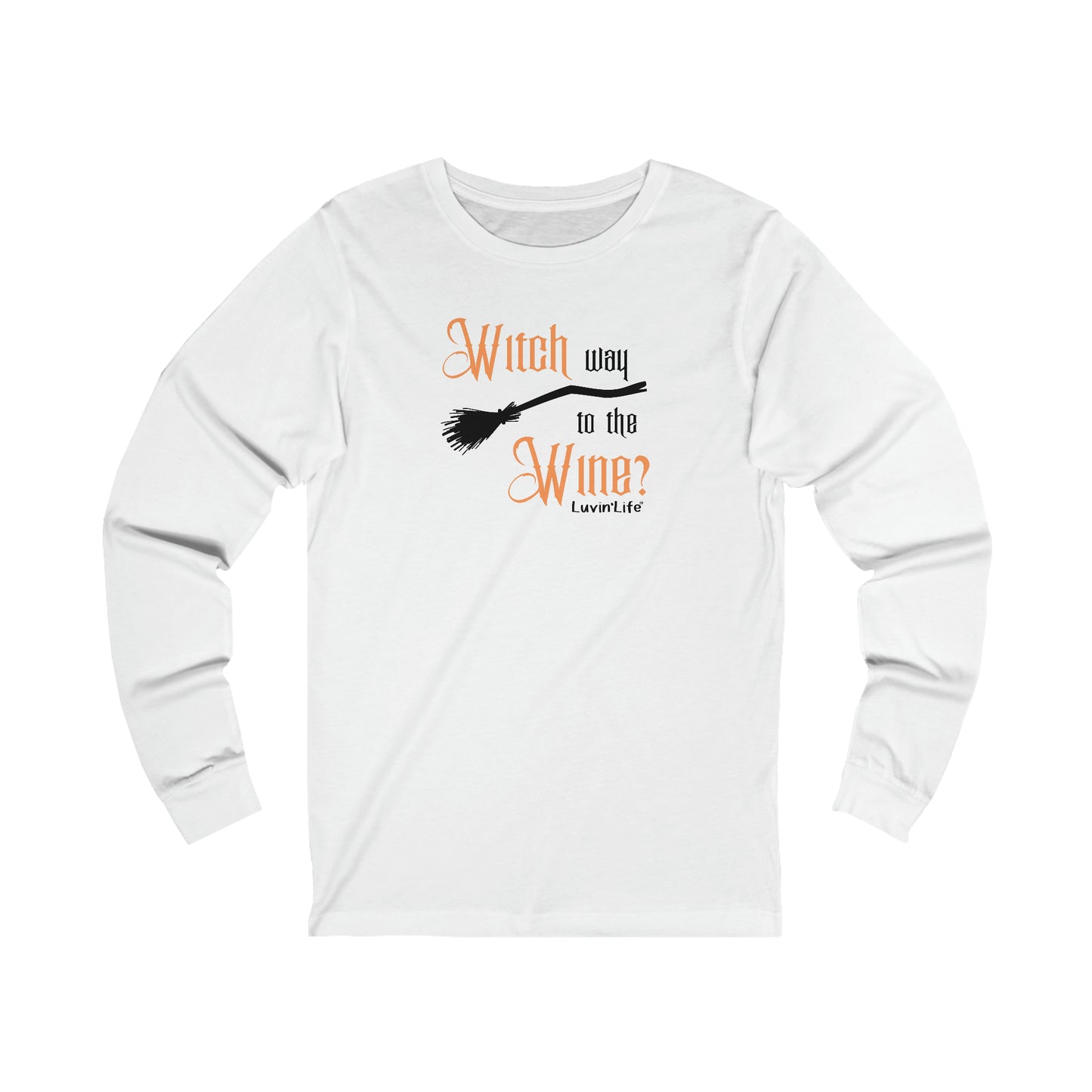 WITCH WAY TO THE WINE - Bella+Canvas Unisex Jersey Long Sleeve Tee