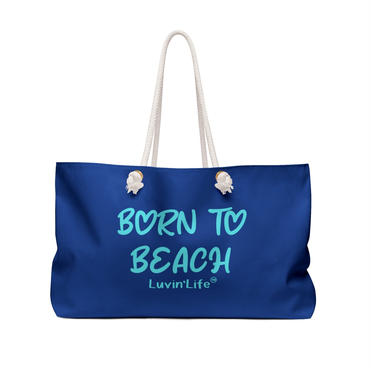 BORN TO BEACH - Weekender Bag (navy/teal)