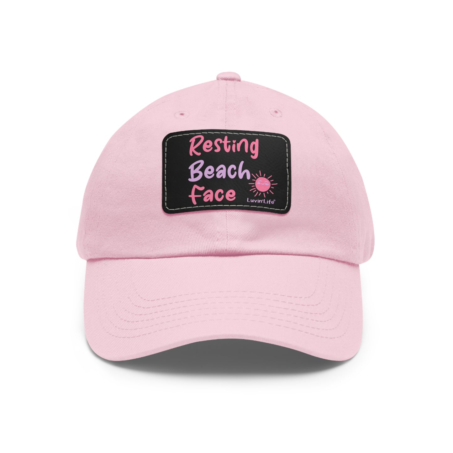 RESTING BEACH FACE (SUN) - Hat with Leather Patch