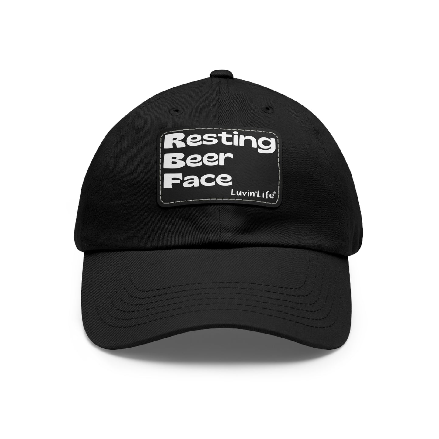 RESTING BEER FACE - Dad Hat with Leather Patch