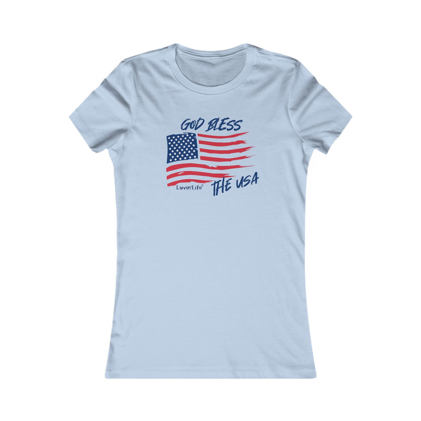 GOD BLESS THE USA - Bella+Canvas - Women's Favorite Tee