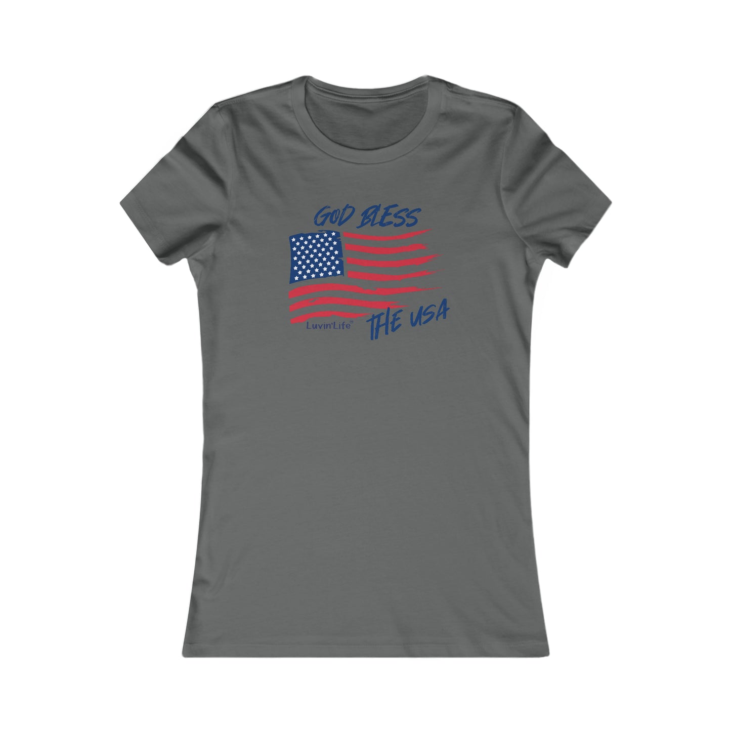 GOD BLESS THE USA - Bella+Canvas - Women's Favorite Tee