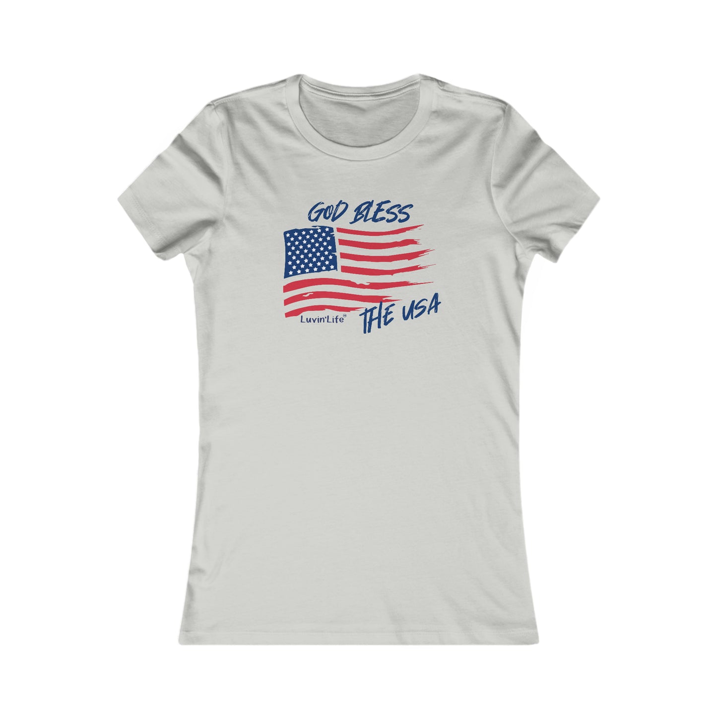 GOD BLESS THE USA - Bella+Canvas - Women's Favorite Tee