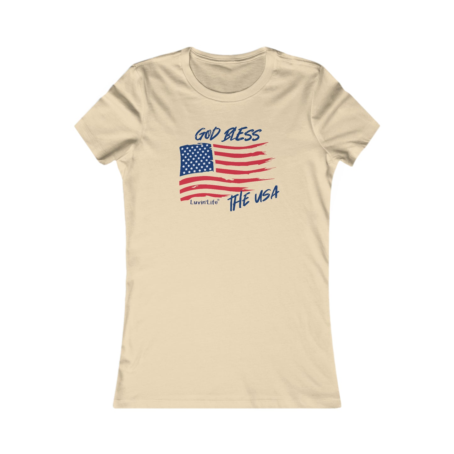 GOD BLESS THE USA - Bella+Canvas - Women's Favorite Tee