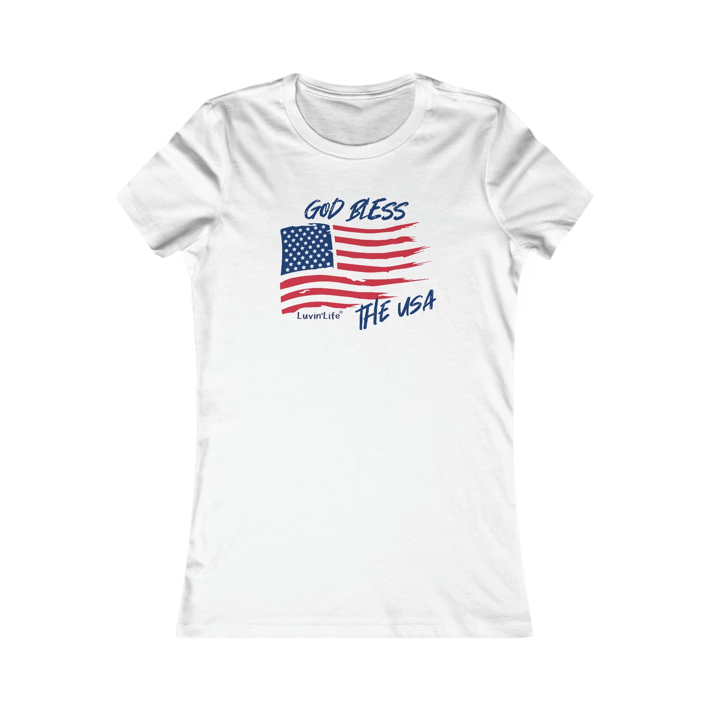 GOD BLESS THE USA - Bella+Canvas - Women's Favorite Tee