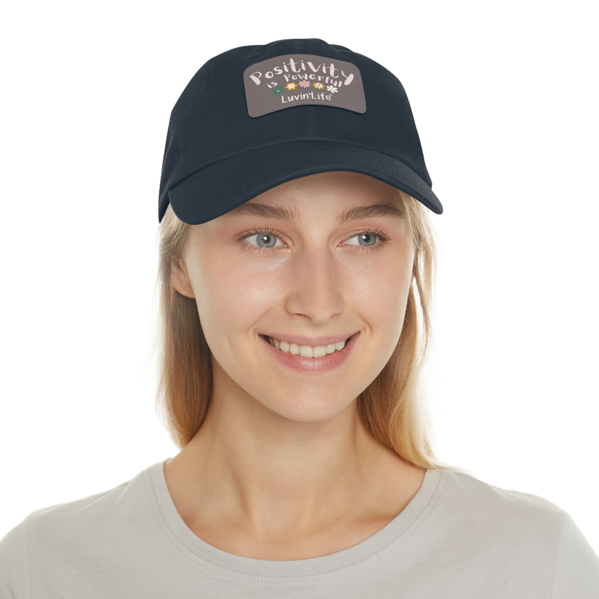 POSITIVITY IS POWERFUL - Twill Hat with Leather Patch