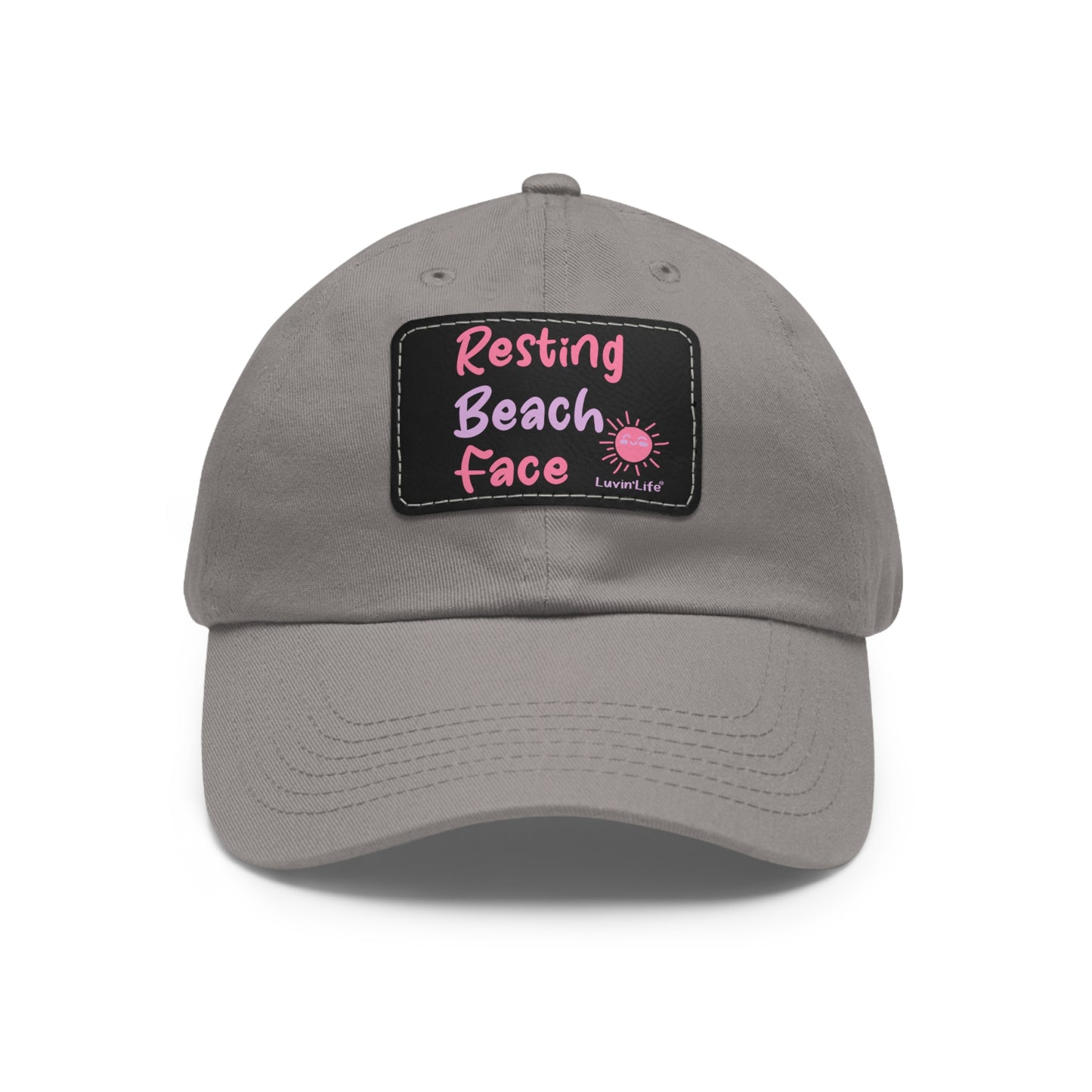 RESTING BEACH FACE (SUN) - Hat with Leather Patch