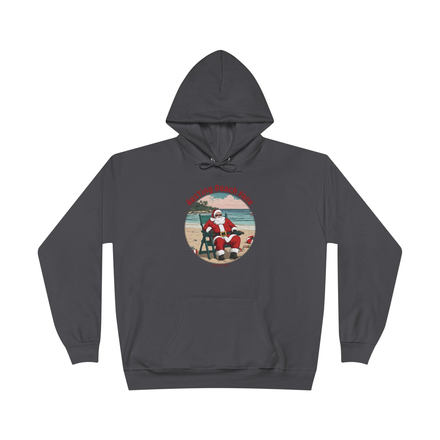 RESTING BEACH FACE - SANTA - Unisex Pullover Hoodie Sweatshirt (+3XL)