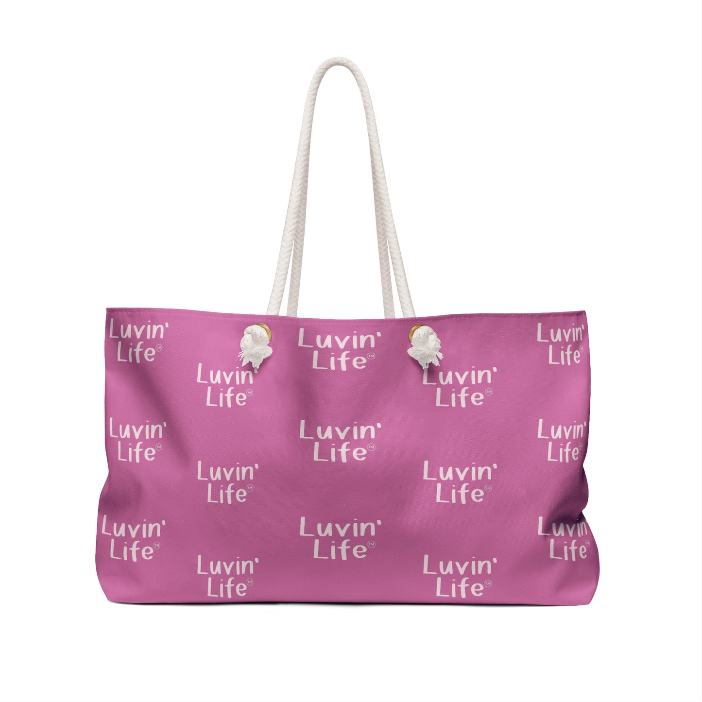 Luvin'Life PINK on FUSIA - Beach/Weekender Tote Bag