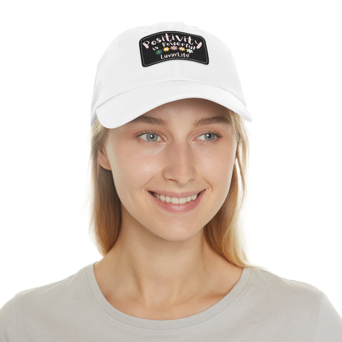 POSITIVITY IS POWERFUL - Twill Hat with Leather Patch