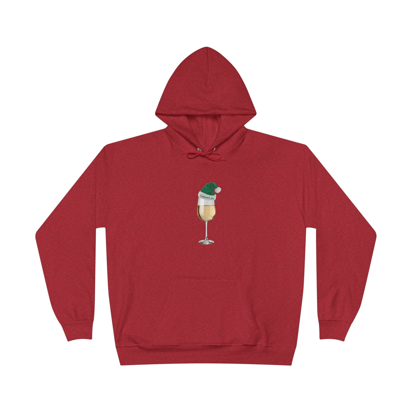 WHITE WINE SANTA HAT - Unisex Pullover Hoodie Sweatshirt (+3XL)