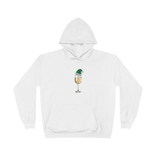 WHITE WINE SANTA HAT - Unisex Pullover Hoodie Sweatshirt (+3XL)