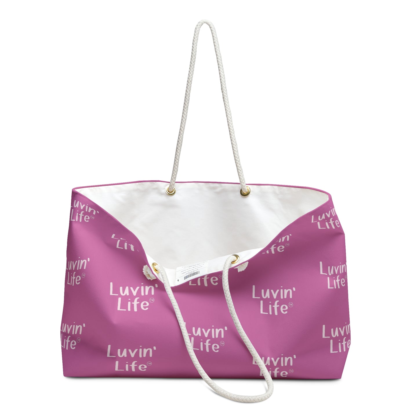 Luvin'Life PINK on FUSIA - Beach/Weekender Tote Bag