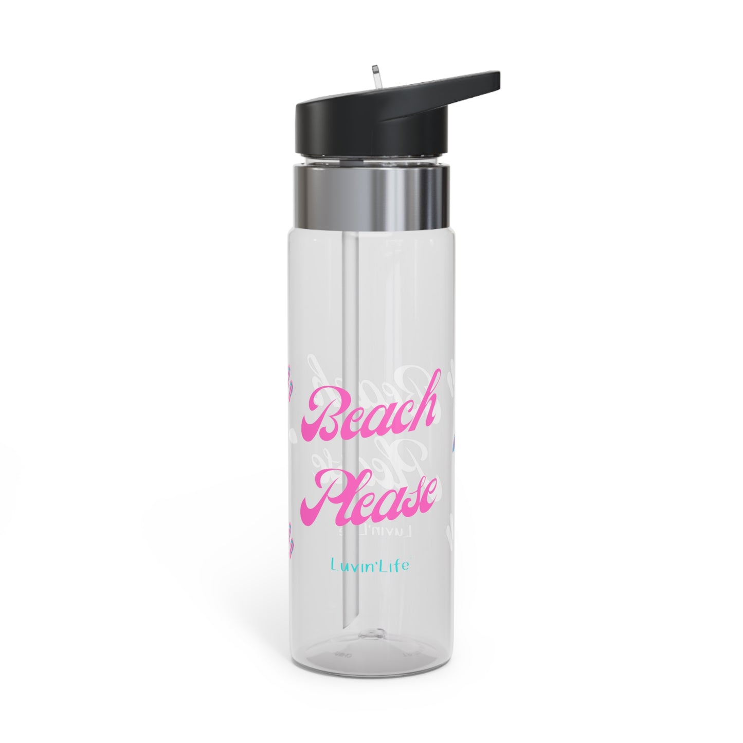 BEACH PLEASE - Pink font - Kensington Tritan™ Sport Bottle, 20oz