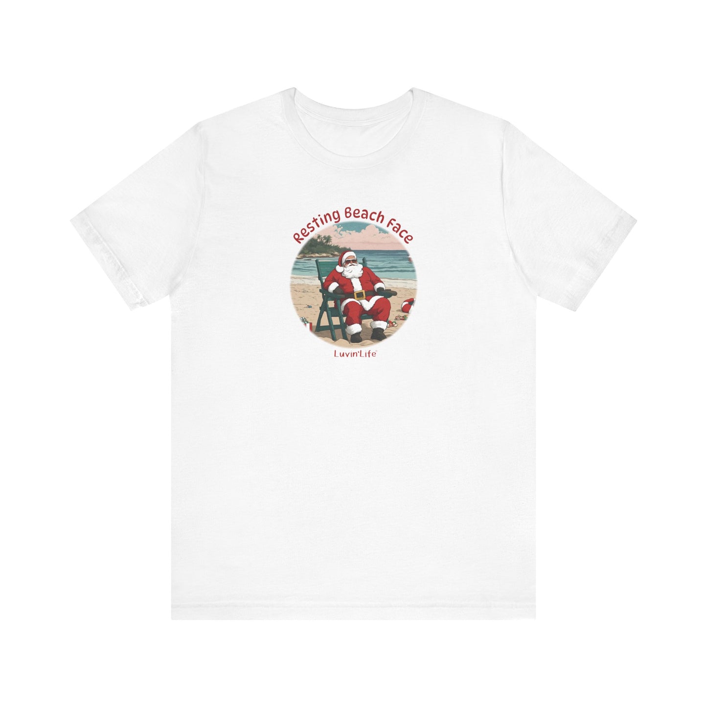 RESTING BEACH FACE - SANTA - Bella+Canvas Unisex Short Sleeve Tee (+5XL)