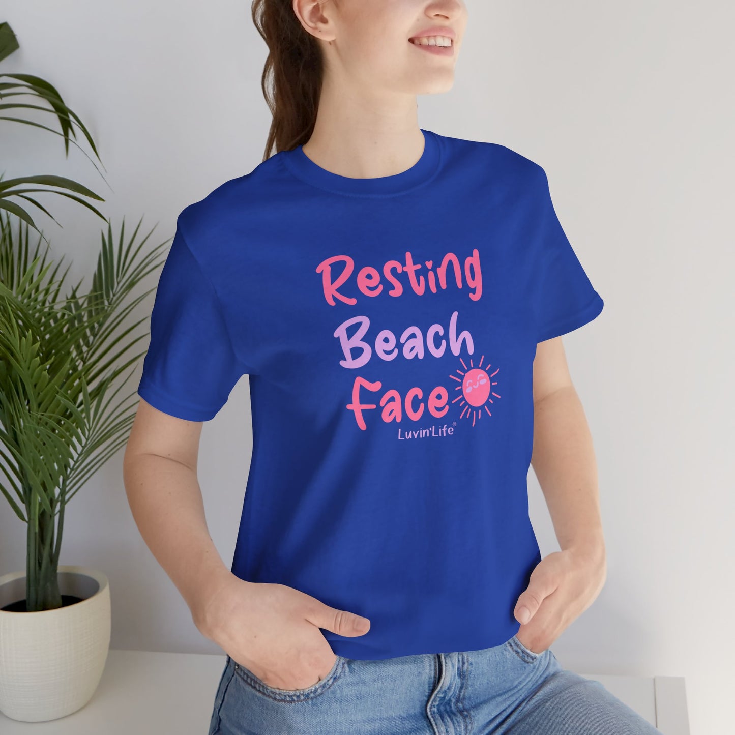 RESTING BEACH FACE - Bella+Canvas Unisex Jersey Short Sleeve Tee (+3XL)