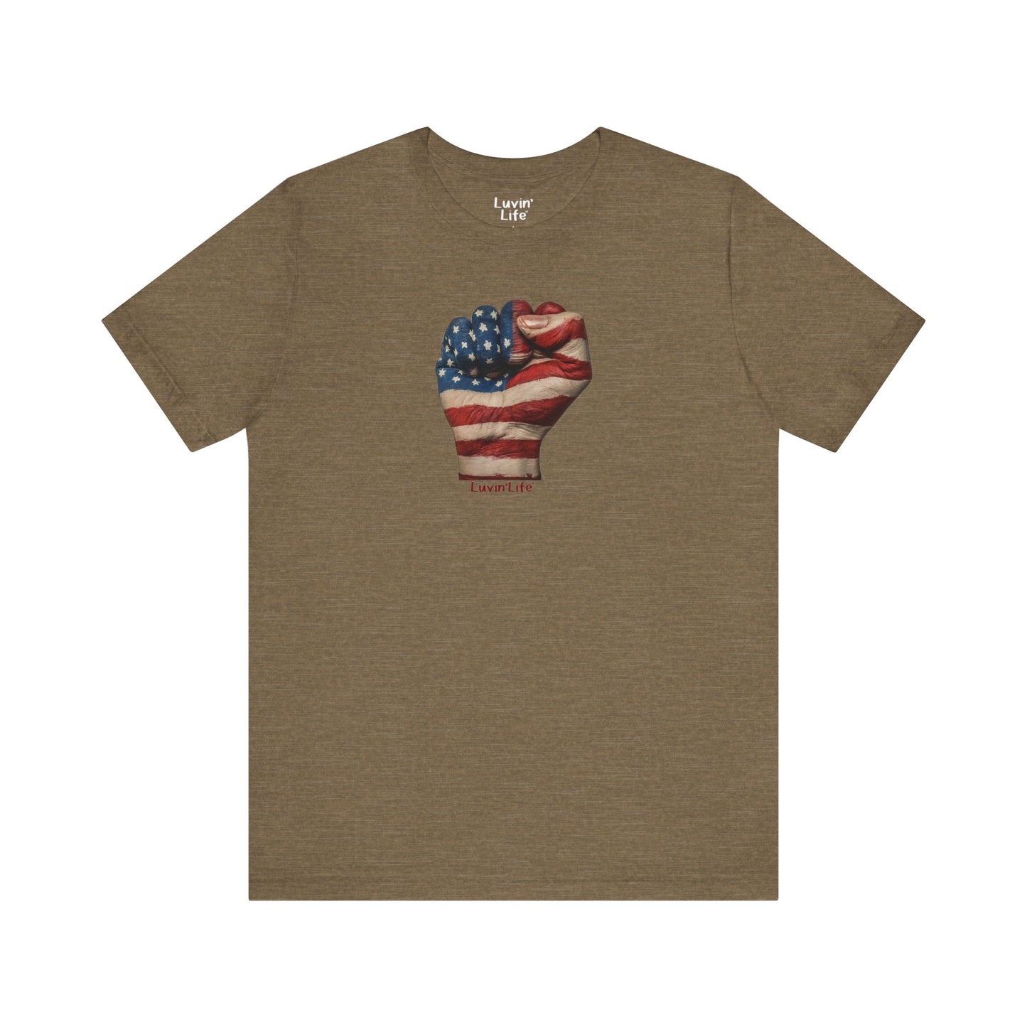 FIST AMERICAN FLAG - Unisex Jersey Short Sleeve Tee (5XL)