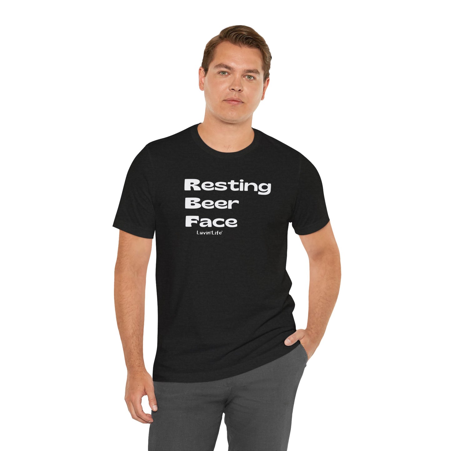 RESTING BEER FACE - Bella+Canvas Unisex Jersey Short Sleeve Tee (+5xl)