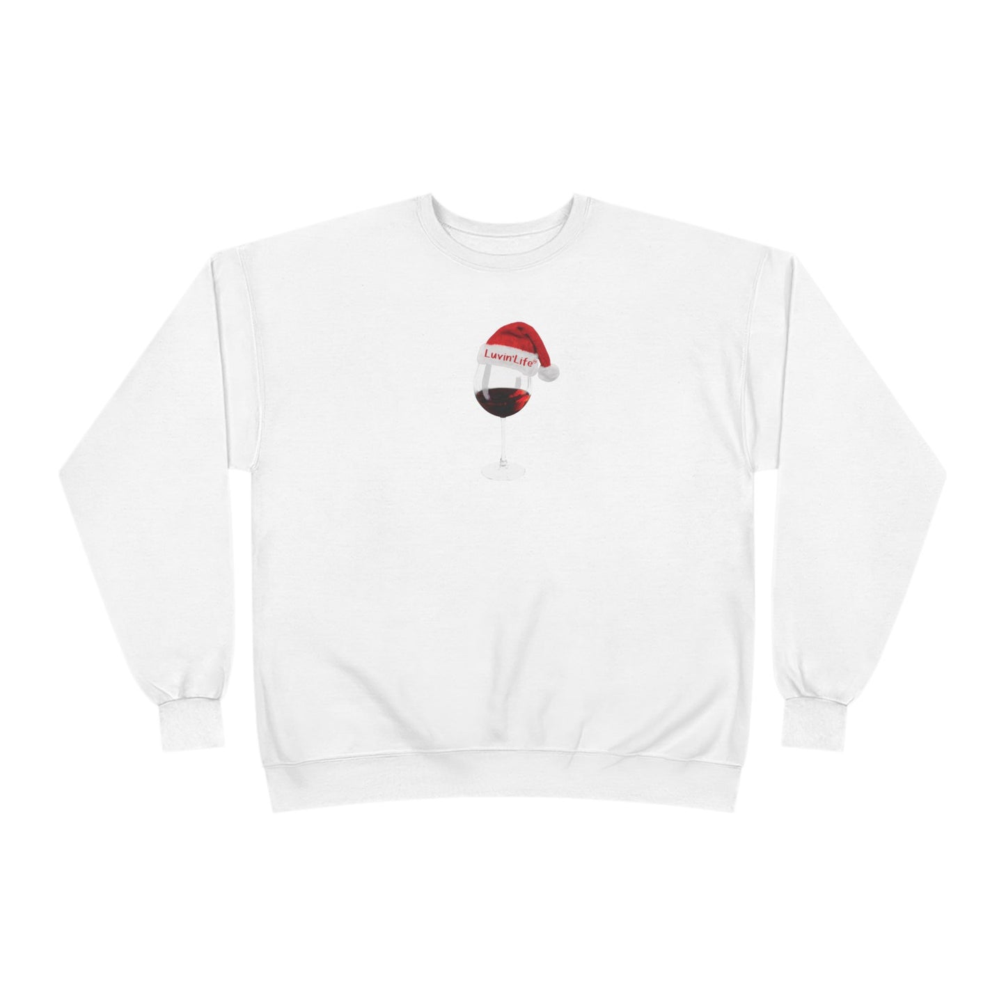 RED WINE SANTA HAT - Unisex Crewneck Sweatshirt (+4XL)