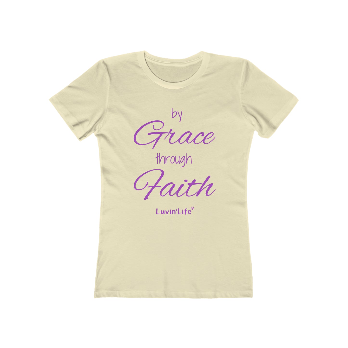 BY GRACE THROUGH FAITH - Women's - Next Level - The Boyfriend Tee