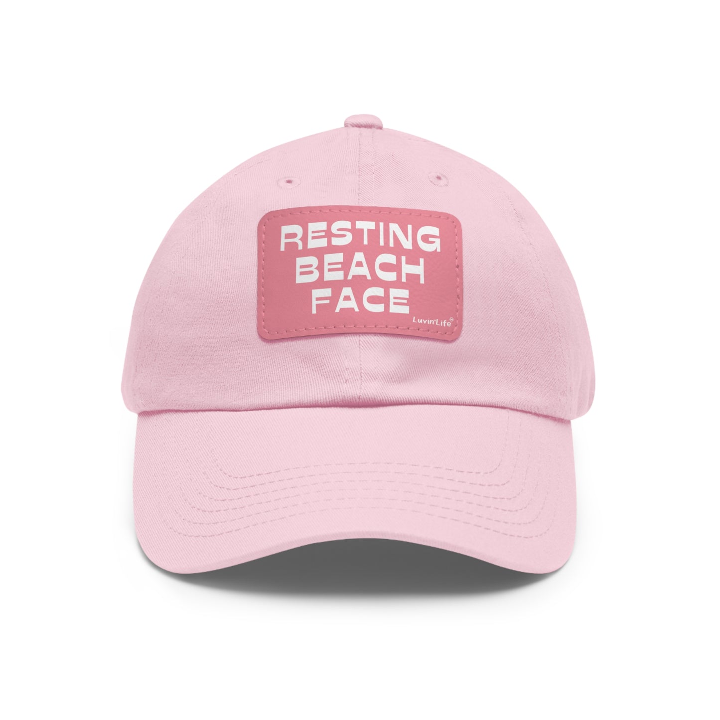 RESTING BEACH FACE - Hat with Leather Patch