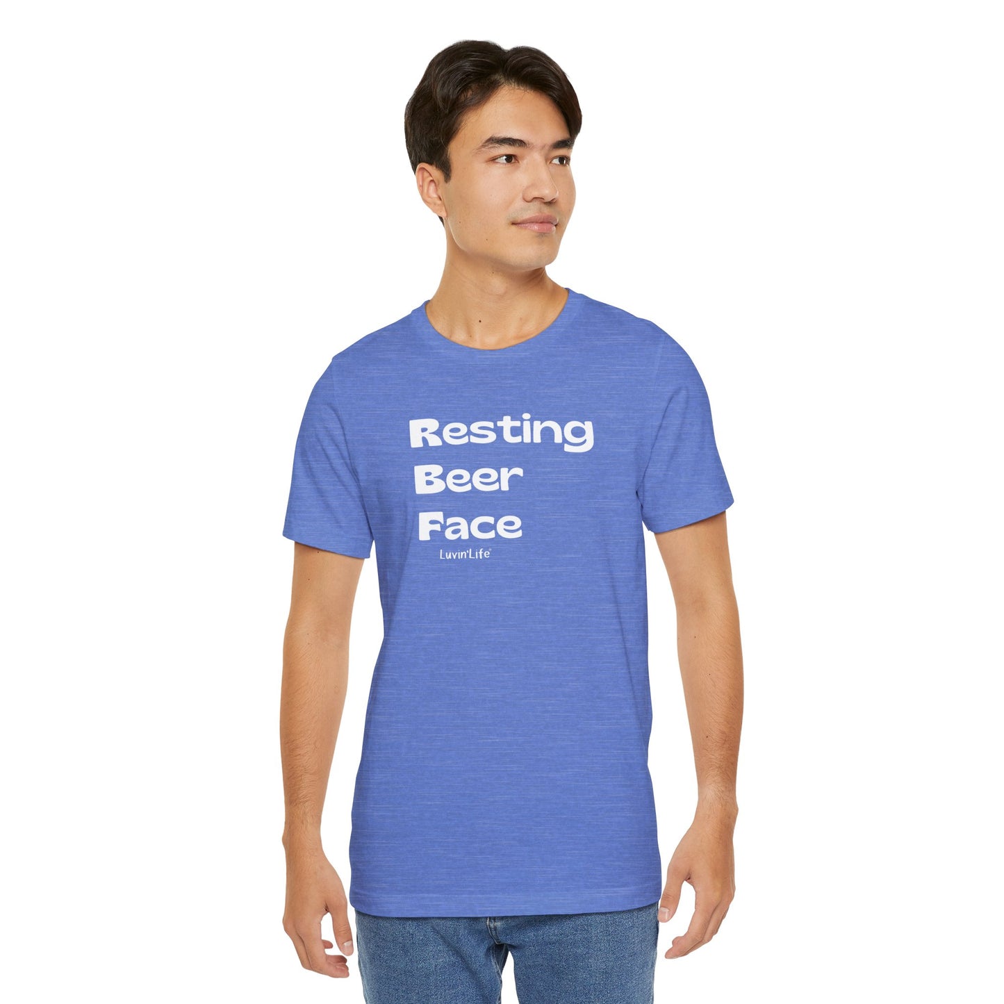 RESTING BEER FACE - Bella+Canvas Unisex Jersey Short Sleeve Tee (+5xl)