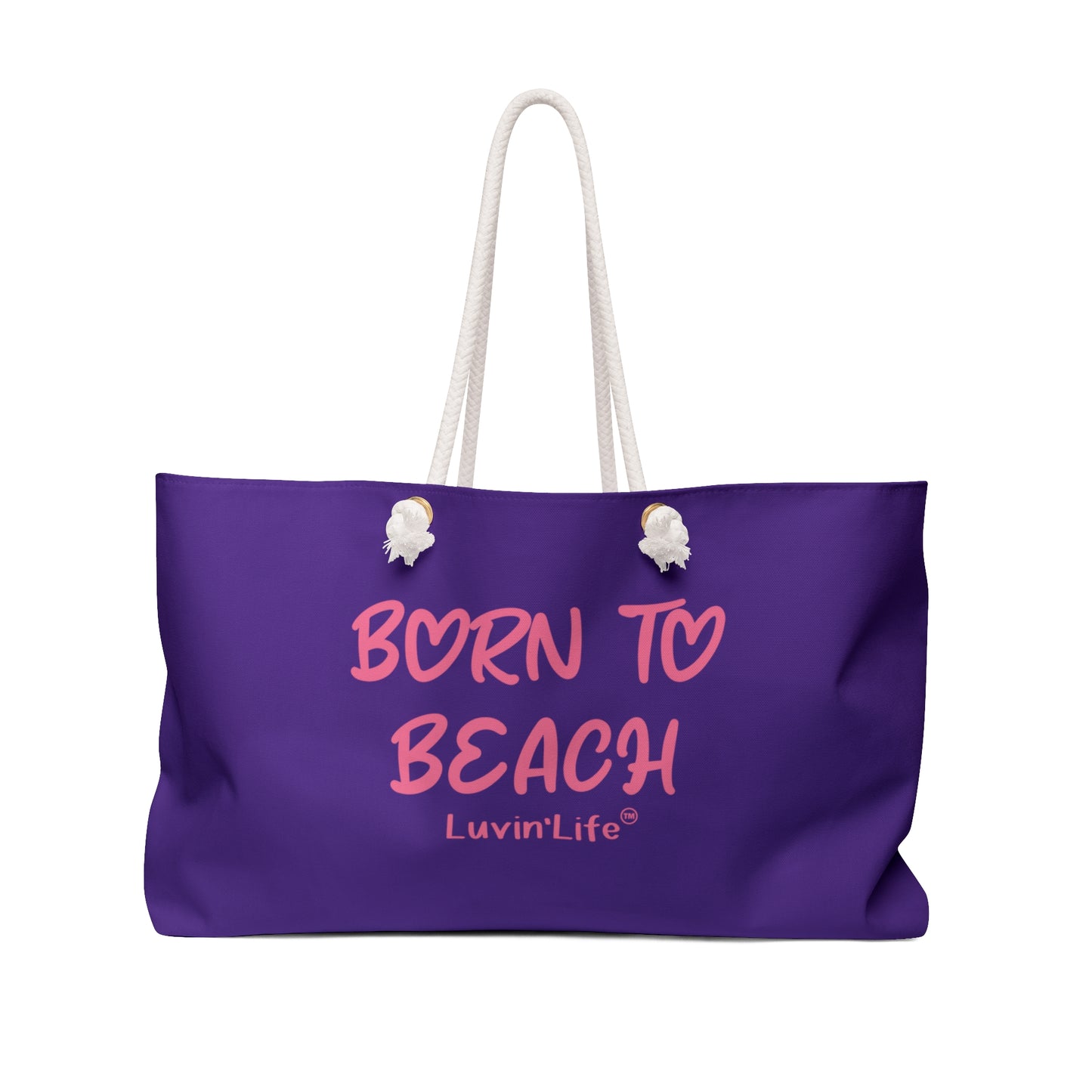 BORN TO BEACH - Weekender Bag (purple/pink)