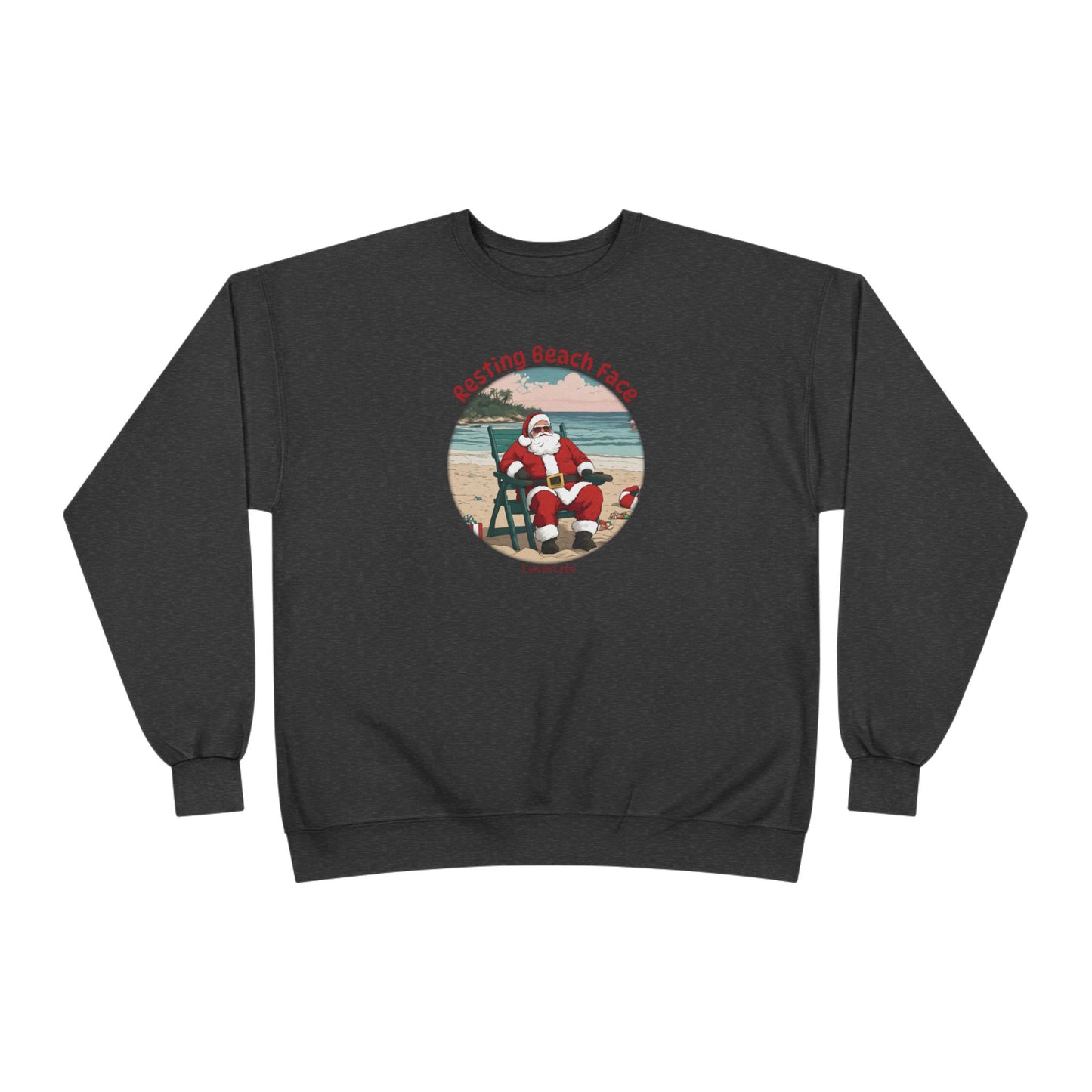 RESTING BEACH FACE - SANTA -Unisex Crewneck Sweatshirt (+4XL)