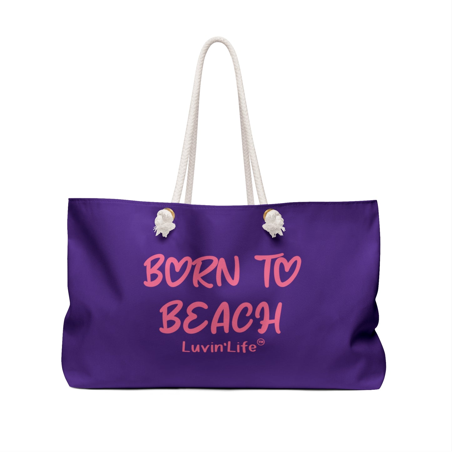 BORN TO BEACH - Weekender Bag (purple/pink)