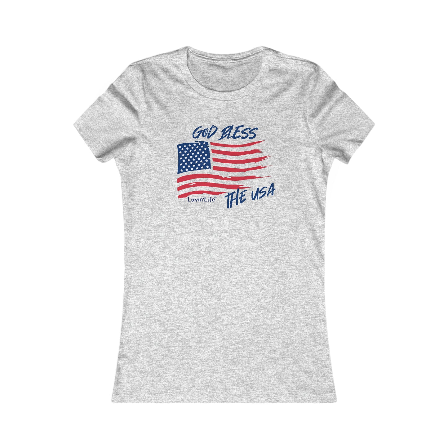 GOD BLESS THE USA - Bella+Canvas - Women's Favorite Tee