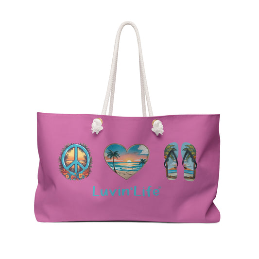 PEACE LOVE FLIP FLOPS - Weekender Bag