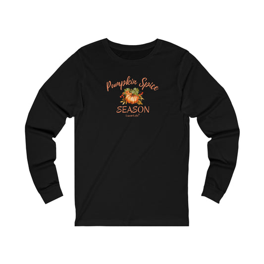 PUMPKIN SPICE SEASON - Bella+Canvas Unisex Jersey Long Sleeve Tee (+3XL)