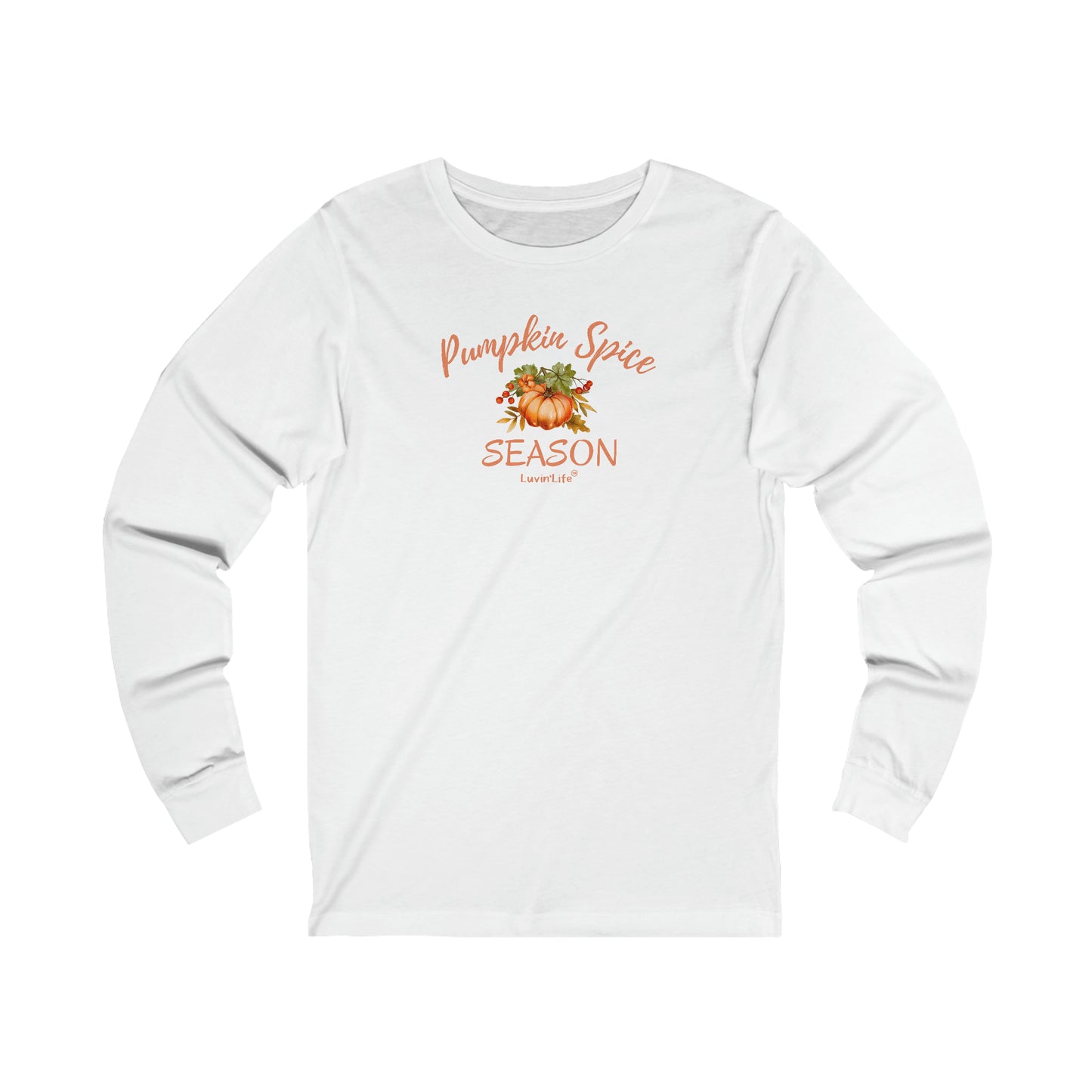 PUMPKIN SPICE SEASON - Bella+Canvas Unisex Jersey Long Sleeve Tee (+3XL)