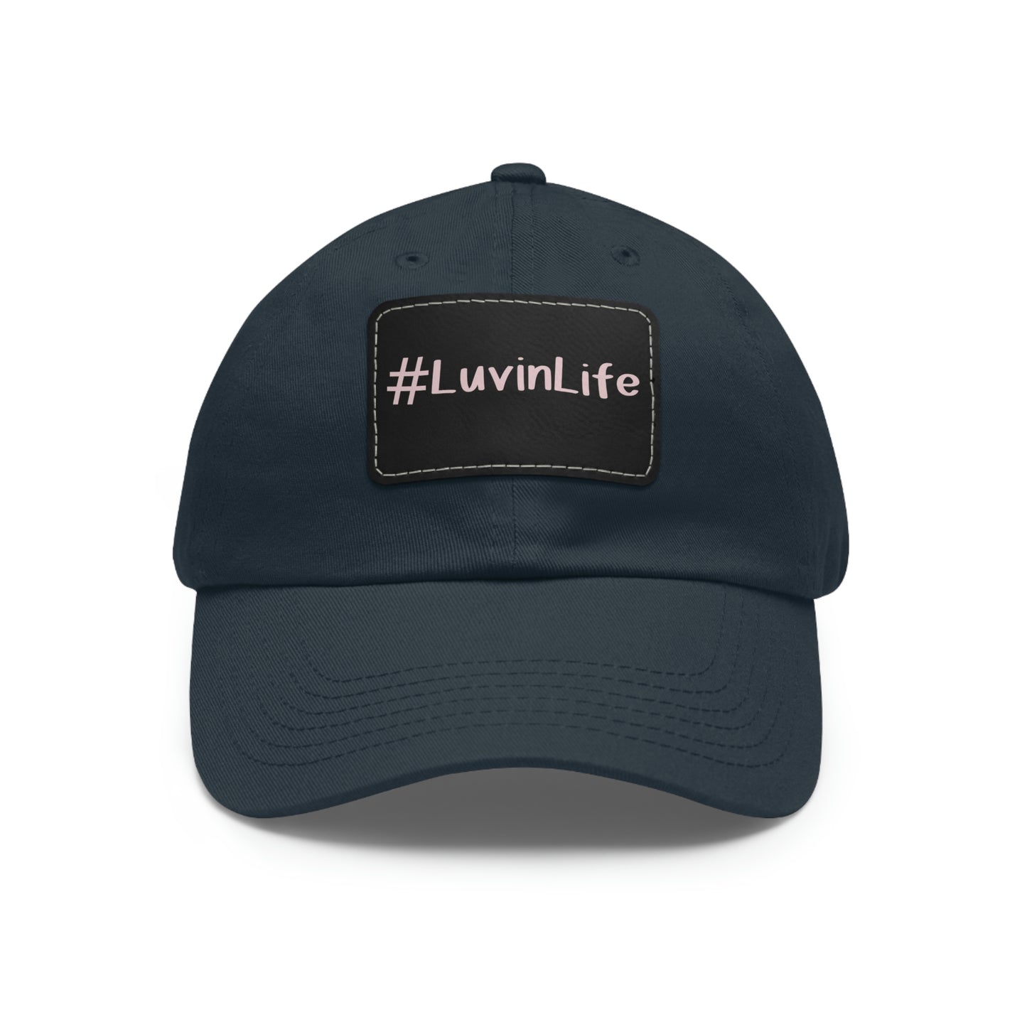 #LUVINLIFE - Pink Font - Hat with Leather Patch