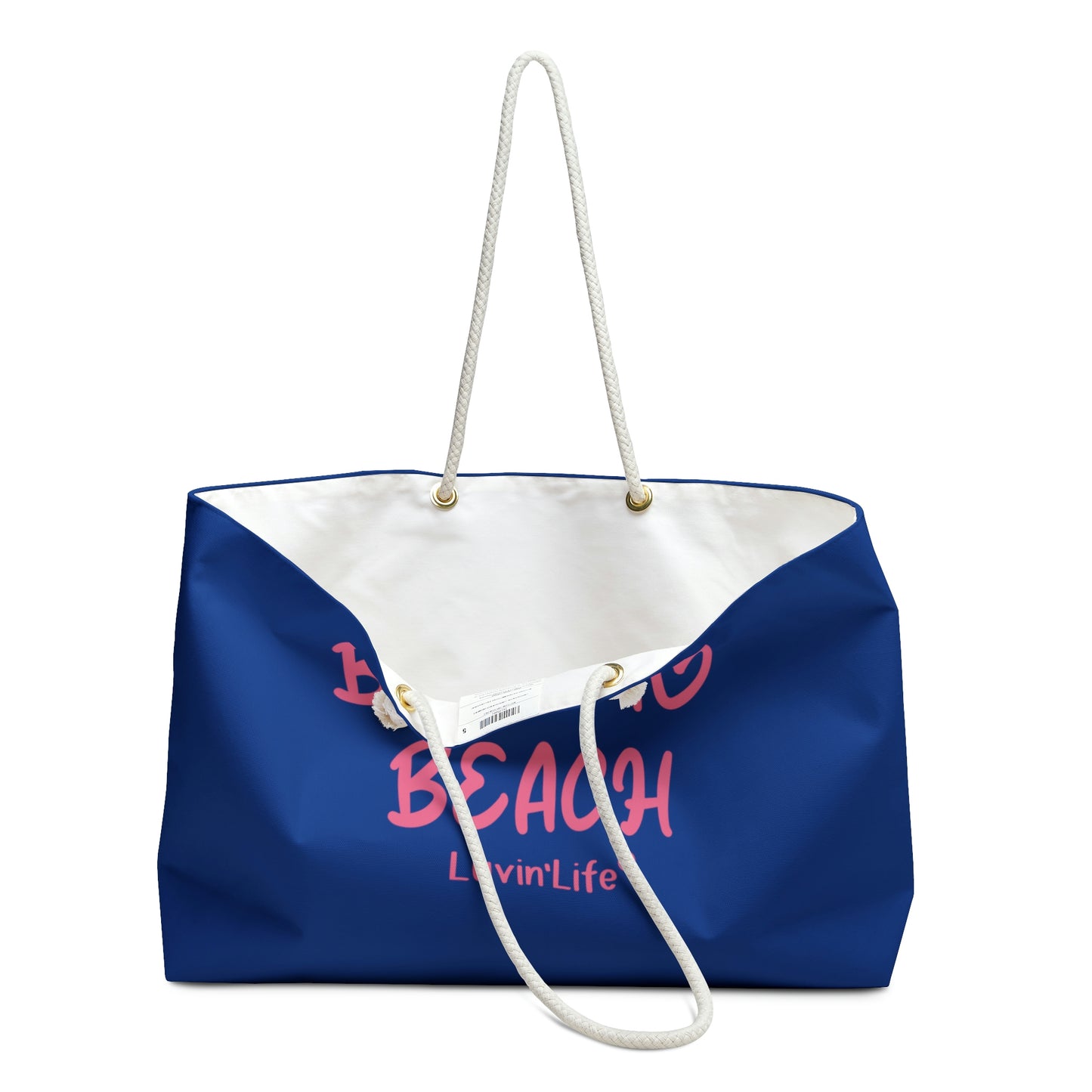 BORN TO BEACH - Weekender Bag (blue/pink)