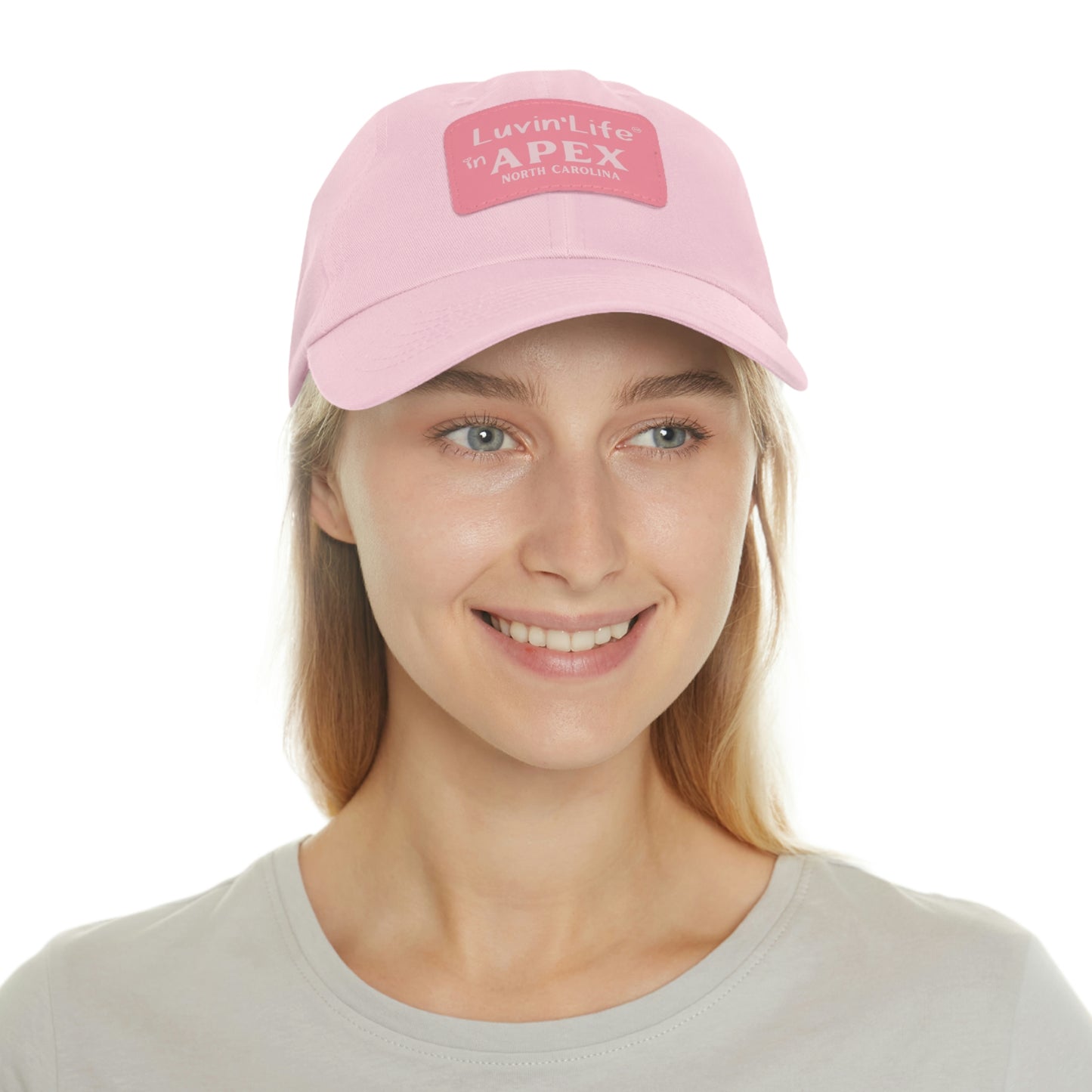 LUVIN'LIFE IN APEX - Dad Hat with Leather Patch (Rectangle)