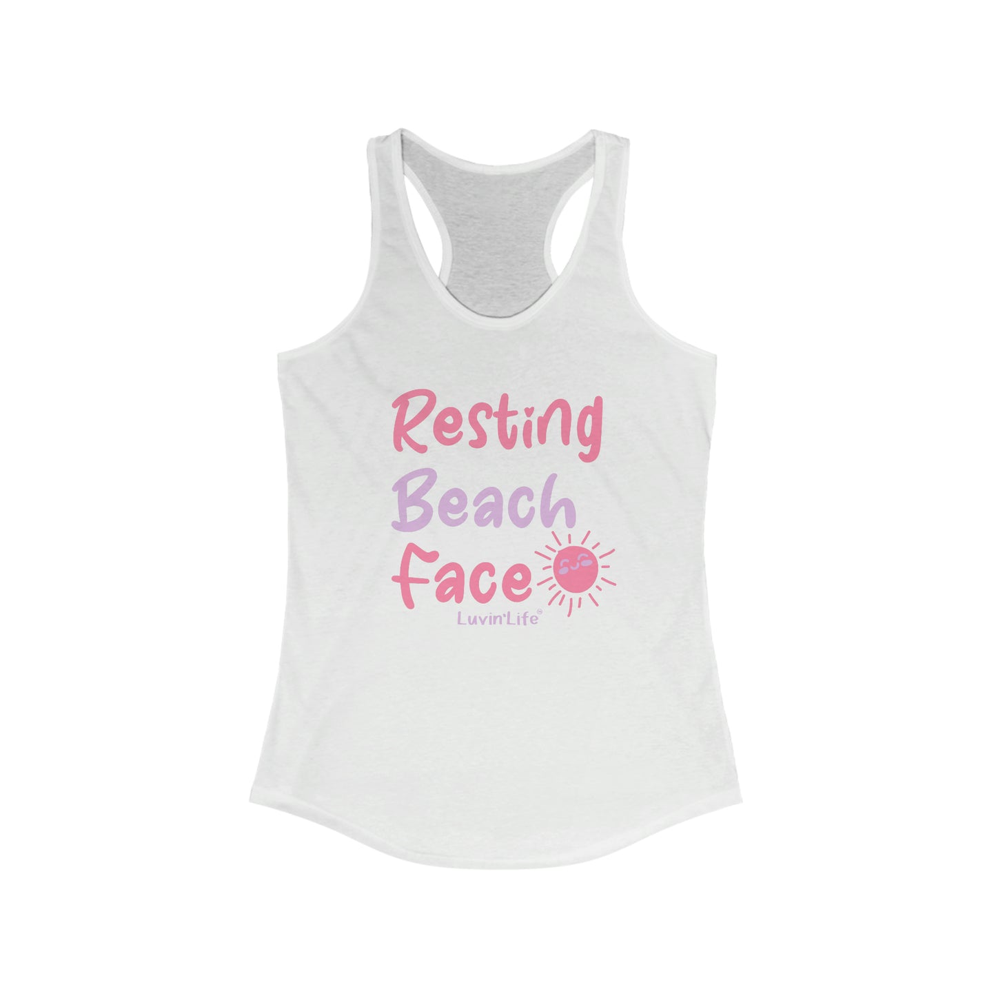 RESTING BEACH FACE - Next Level - Women's Ideal Racerback Tank