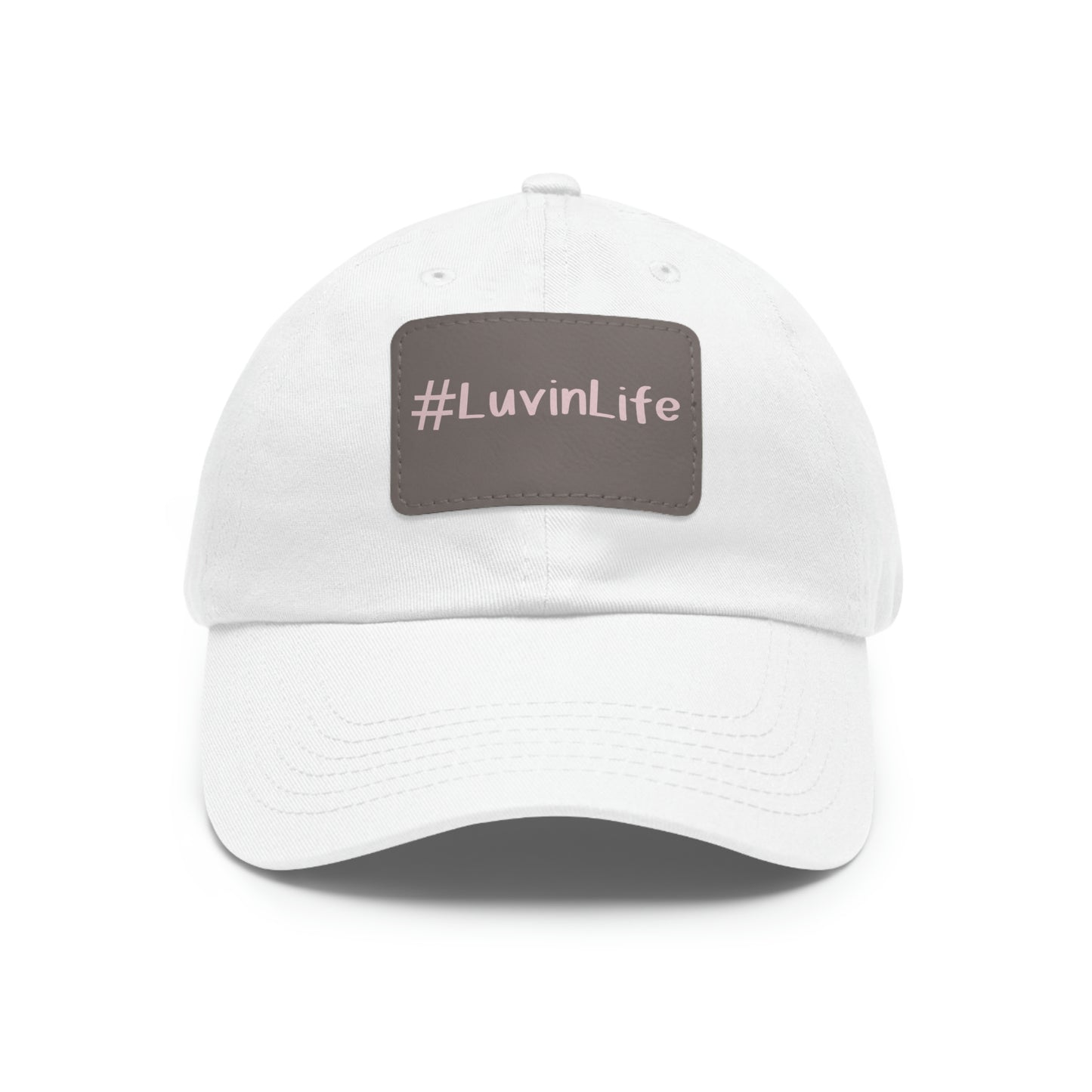 #LUVINLIFE - Pink Font - Hat with Leather Patch