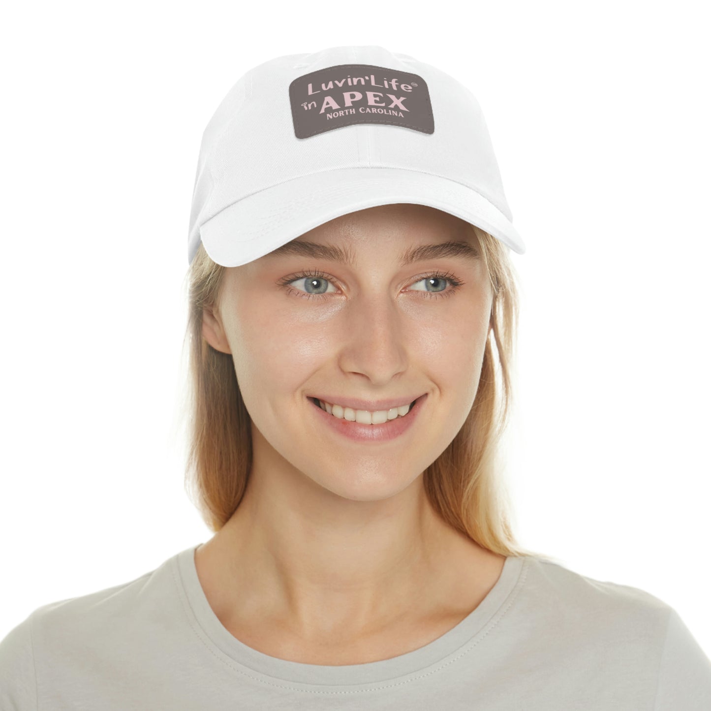 LUVIN'LIFE IN APEX - Dad Hat with Leather Patch (Rectangle)